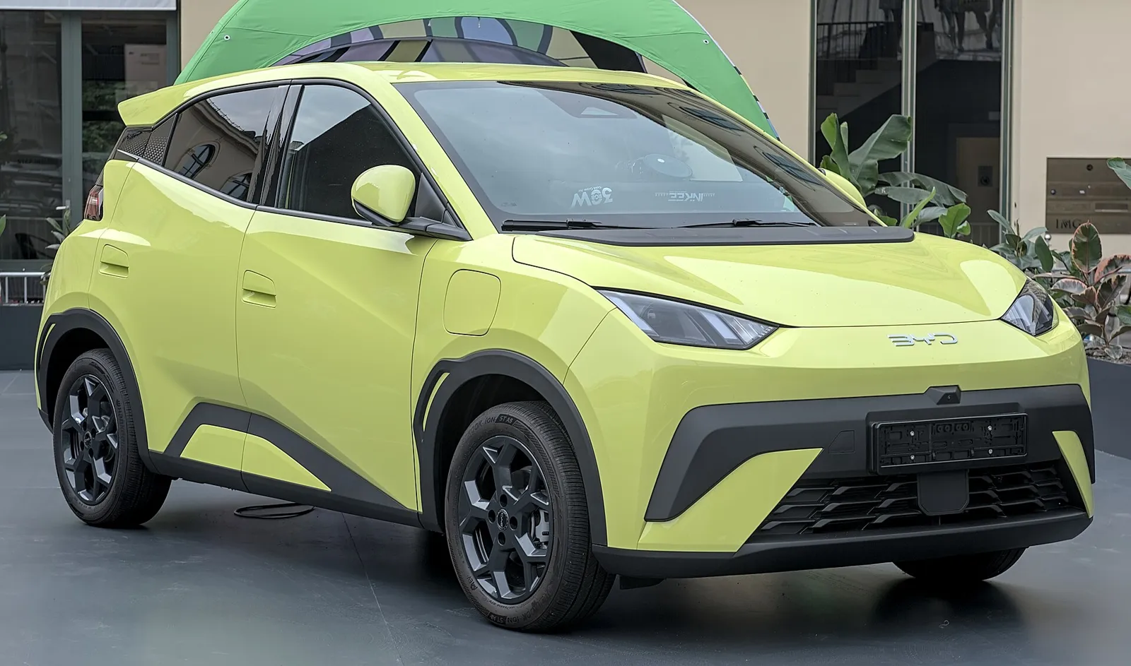 BYD Dolphin Surf small electric hatchback on display at IAA Munich 2025