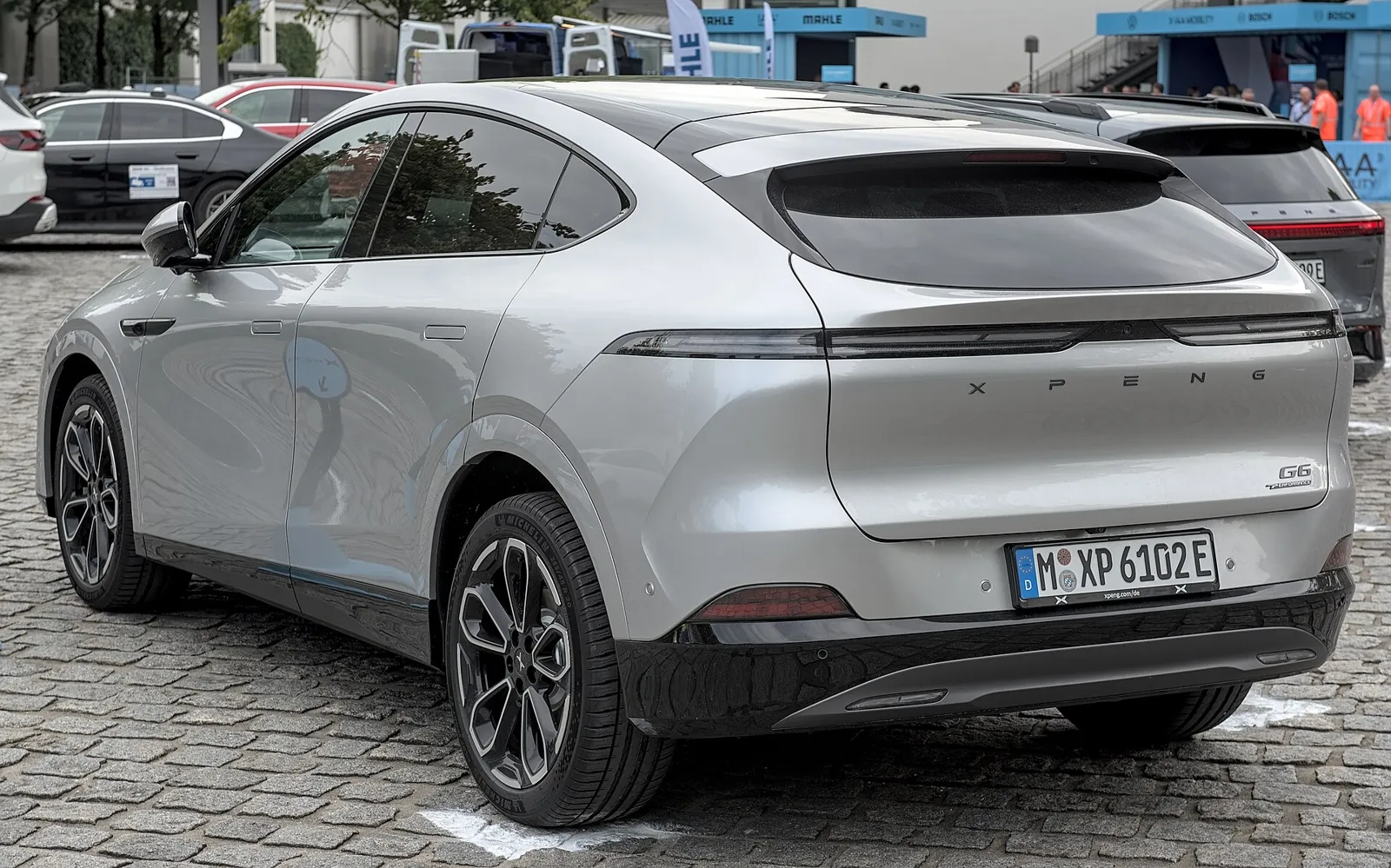 Silver XPeng G6 (2025 update) at the IAA motor show
