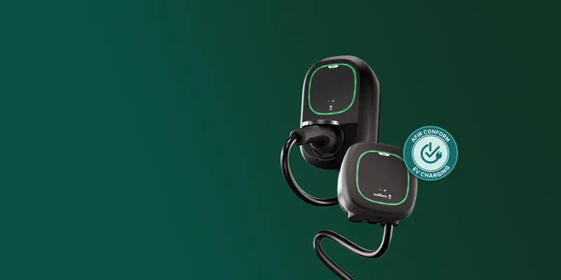 Two Wallbox Pulsar Max home EV chargers with Type 2 cables
